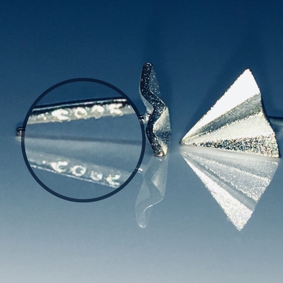 925 Paper Airplane Brushed Silver Earrings - Picture 4 of 5